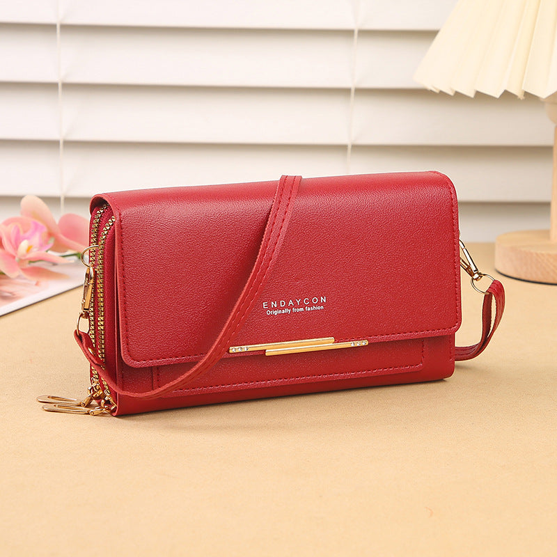 Multi-functional Crossbody Bag Mid-length Clutch And Coin Purse