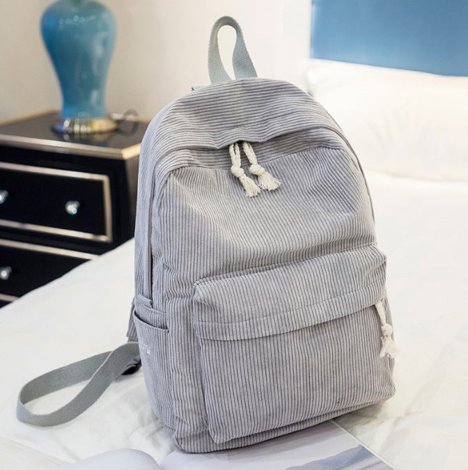 Customisable Velour Fabric Large Capacity Backpack