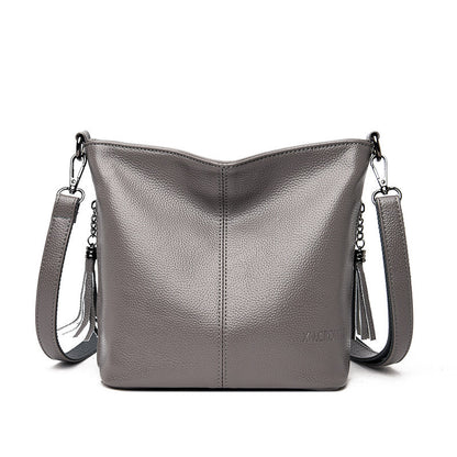 Womens Versatile High-Capacity Tassel Crossbody Bag