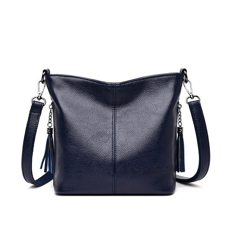 Womens Versatile High-Capacity Tassel Crossbody Bag