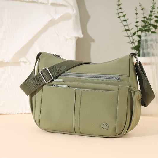 Large-capacity Casual Bag A Multi-compartment Fabric Shoulder Or Crossbody Bag
