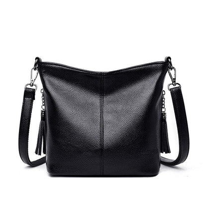 Womens Versatile High-Capacity Tassel Crossbody Bag