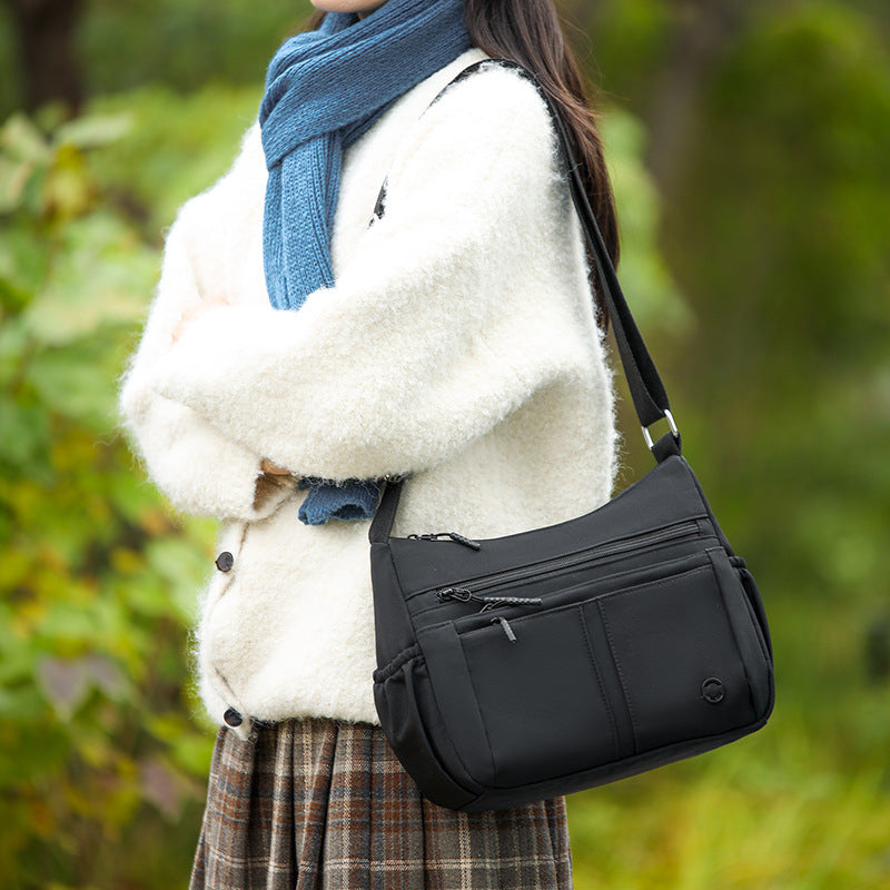 Large-capacity Casual Bag A Multi-compartment Fabric Shoulder Or Crossbody Bag