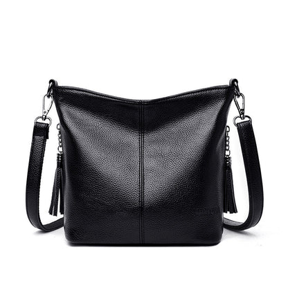 Womens Versatile High-Capacity Tassel Crossbody Bag