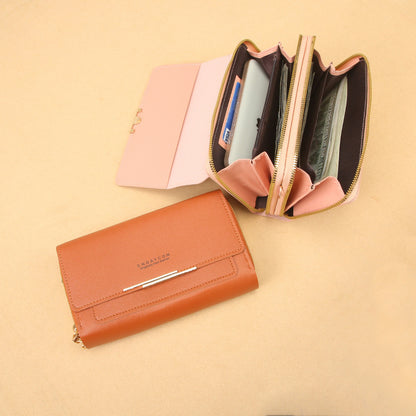 Multi-functional Crossbody Bag Mid-length Clutch And Coin Purse