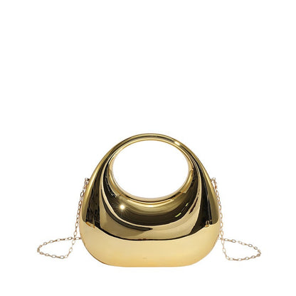 Acrylic Box Bag, Womens Evening Handbag With A Moon-shaped Underarm Design