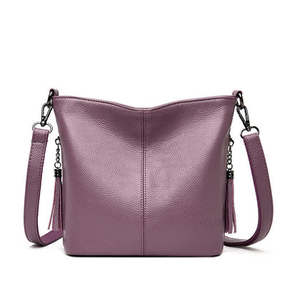 Womens Versatile High-Capacity Tassel Crossbody Bag