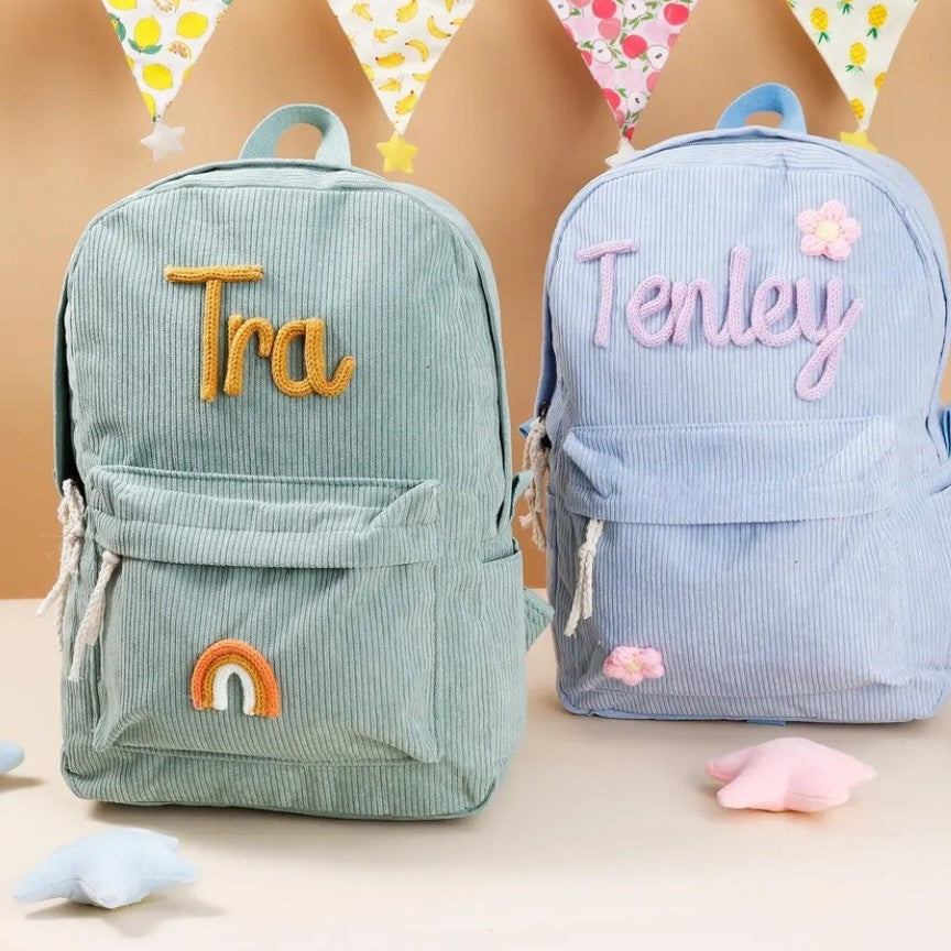 Customisable Velour Fabric Large Capacity Backpack